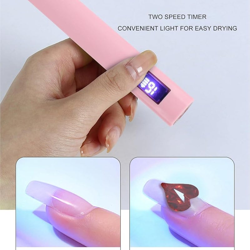 مصباح أظافر LED وردي لاسلكي قابل لإعادة الشحن عبر USB بقوة 3 واط لإضاءة مانيكير الجل عالي الطاقة - Image 3